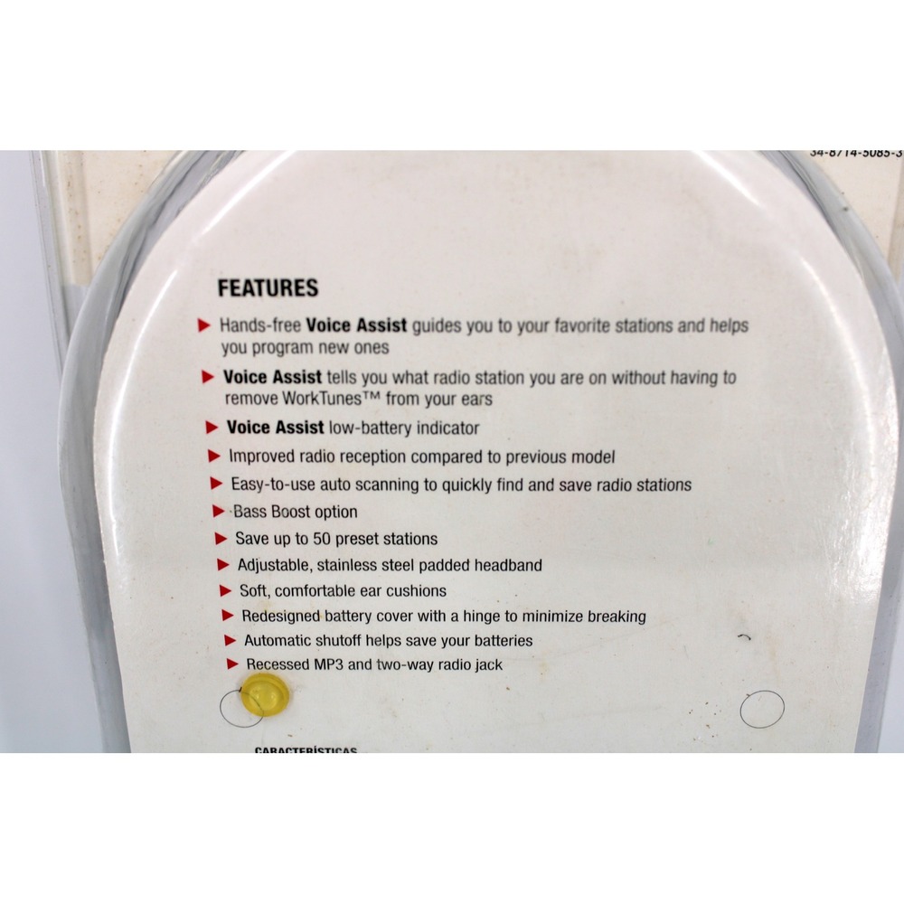 3M WorkTunes Hearing Protector AM/FM MP3 Radio Earmuffs Noise Reduction 24dB - Picture 3 of 3